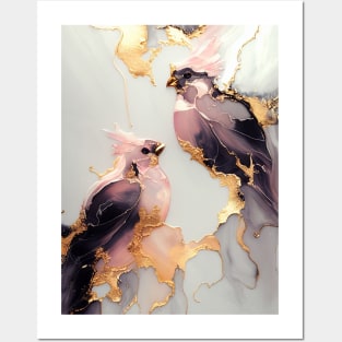 Soothing Songbirds - Alcohol Ink Resin Art Posters and Art